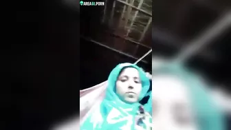 Excited Indian wife goes to barn not to be caught during masturbation