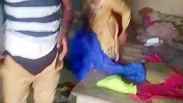 Lovers are caught by Indian neighbor that films them on camera