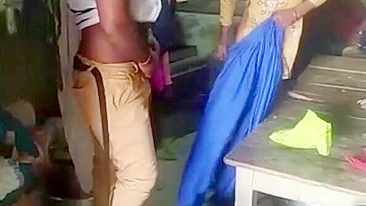 Lovers are caught by Indian neighbor that films them on camera