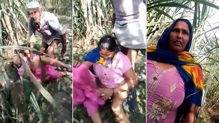 Sneaky Indian lovers are caught by stranger with camera in cornfield