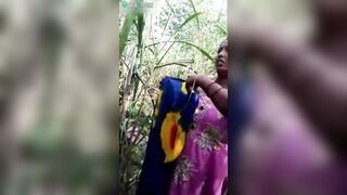 Sneaky Indian lovers are caught by stranger with camera in cornfield