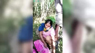 Sneaky Indian lovers are caught by stranger with camera in cornfield