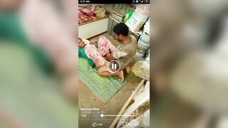 Indian lovers have sex on the floor and are caught by phone camera