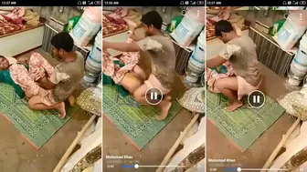 Indian lovers have sex on the floor and are caught by phone camera