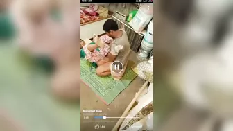 Indian lovers have sex on the floor and are caught by phone camera