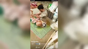 Indian lovers have sex on the floor and are caught by phone camera