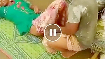 Indian lovers have sex on the floor and are caught by phone camera