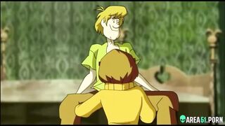 Petite MILF Velma Dinkley and Shaggy having hard anal sex, 3D cartoon