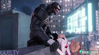 3D PORN CARTOON - Beast venom fucks spider-girl in the pussy till creampie