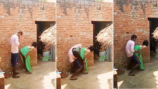 Village in India, cheating wife fuck with local young boy