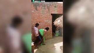 Village in India, cheating wife fuck with local young boy