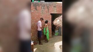 Village in India, cheating wife fuck with local young boy