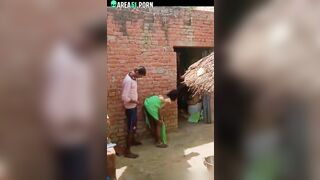 Village in India, cheating wife fuck with local young boy