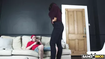 Tall domineering British mom sucks stepson and enjoys XXX fucking