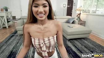 Adorable Asian sexpot enjoys deep penetration with large XXX prick