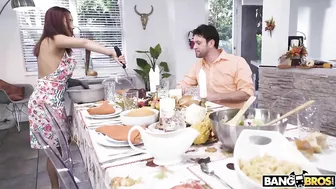 Threesome is a special XXX meal the Latina sister has for Thanksgiving