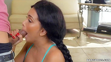 Black sister with pigtails is always ready for XXX adventures