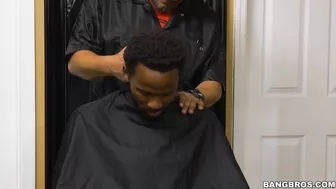 Black brother's big cock is a good XXX payment for the hairdresser Black brother's big cock is a good XXX payment for the hairdresser