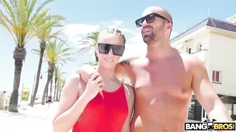 Filthy young minx impresses stepbro with wild XXX session in public