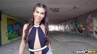 Skinny brunette is not ashamed to take stepbro's XXX cock outdoors Skinny brunette is not ashamed to take stepbro's XXX cock outdoors