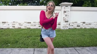 Guys in the bus asked tricky questions to slutty XXX mom