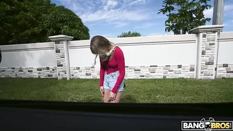 Guys in the bus asked tricky questions to slutty XXX mom