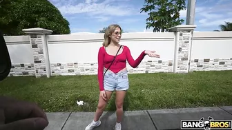 Guys in the bus asked tricky questions to slutty XXX mom