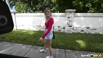 Guys in the bus asked tricky questions to slutty XXX mom