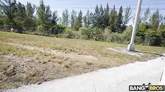 Black mom walks naked on the street and fucks with white guy in the car