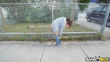 Dirty mom was fucked hard in the car and thrown out on the street