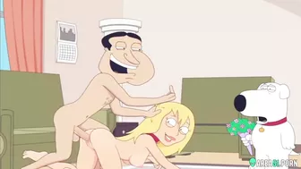 3D XXX cartoon, family guy! Brian's girlfriend fucked by Quagmire