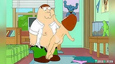 3D incest cartoon! Sexy mommy Meg Griffin fucking her dad and brother