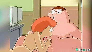 3D cartoon family guy! Lois Griffin and Peter having sex in the office