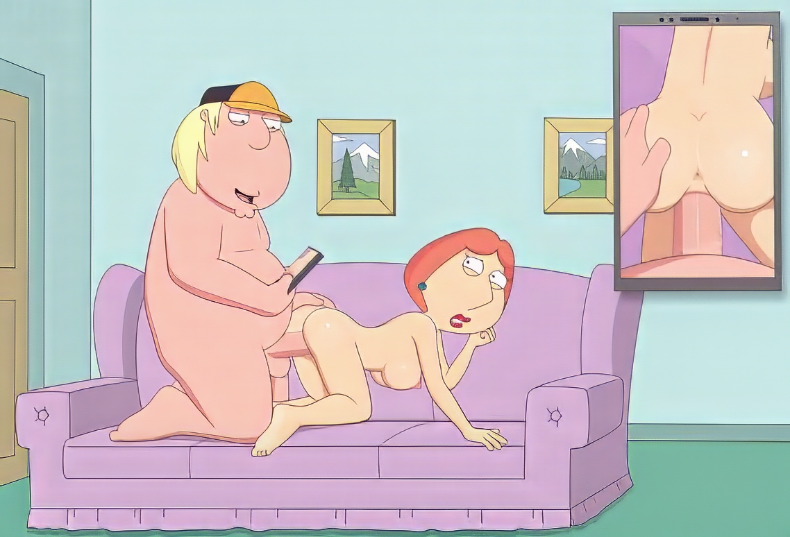 3D XXX cartoon! Milf Lois Griffin they get horny watching porn movies AREA51.PORN
