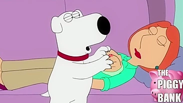 3D XXX cartoon, family guy! Dog touching boobs Lois Griffin, (Peter is now a Cuck?)