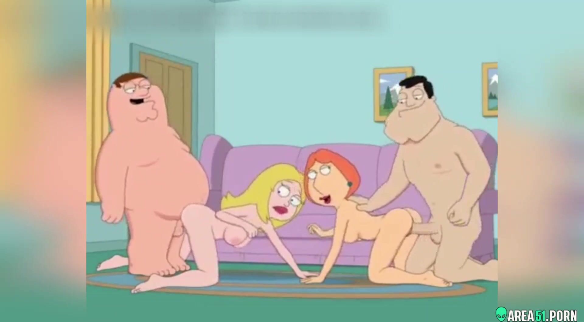 3D cartoon! Mommy Lois Griffin and Peter in hardcore orgy with friends |  AREA51.PORN