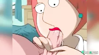 3D cartoon family guy! Hottie Milf Lois Griffin blowjob and dick riding