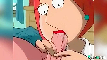 3D cartoon family guy! Hottie Milf Lois Griffin blowjob and dick riding
