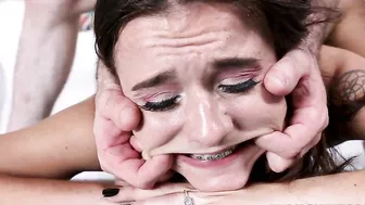 Petite teen whore enjoys rough XXX coupling with the horny stud