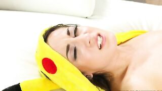 Cute Pikahoe has her hairy XXX peach nailed with throbbing meatpole