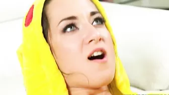 Cute Pikahoe has her hairy XXX peach nailed with throbbing meatpole