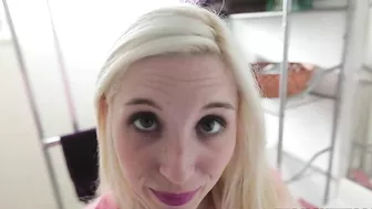 XXX sex footage starts with putting makeup on for the blonde girl