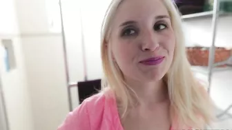 XXX sex footage starts with putting makeup on for the blonde girl