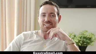 Guy is ready to share his petite blonde girlfriend Anya Shidlerova with his stepbrother