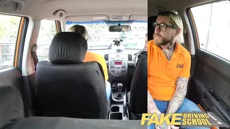 Man confesses to the blonde that he isn't driving instructor and fucks her in the car