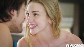 Threesome with Kendra Sunderland and Alexa Grace is special gift on man's b-day