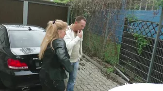 German woman isn't against sex on car hood with stranger who helps her German woman isn't against sex on car hood with stranger who helps her