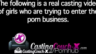 Blonde Boston girl got some cum on face after interviewer fucked her on camera