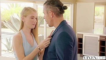 Sex with stepdad's friend solves the problem of young blonde