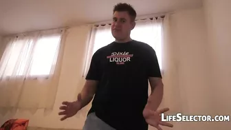 Blonde chick feels good when big black cock fucks bald twat